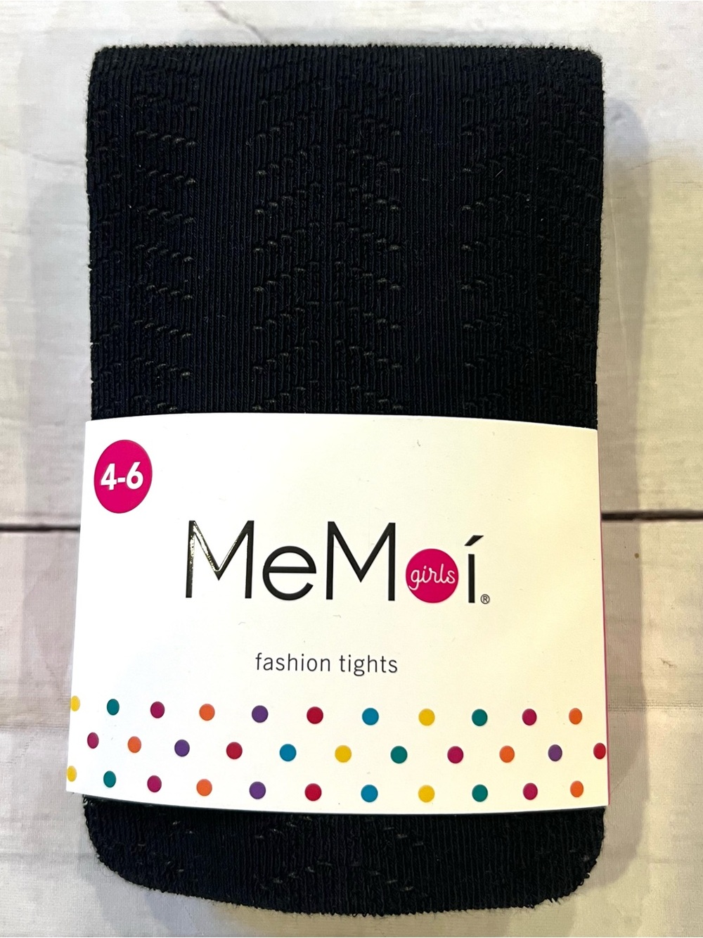 🆕NWT MeMoi Girls Black Fashion Tights
